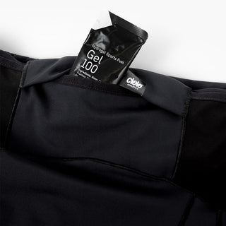 close up view of the back pocket on the ciele athletics race ready and performance driven tights named CRGTight in shadowsphinx color
